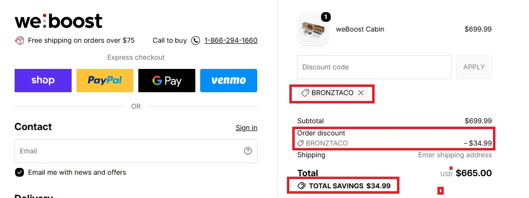 Weboost 5% off coupon code